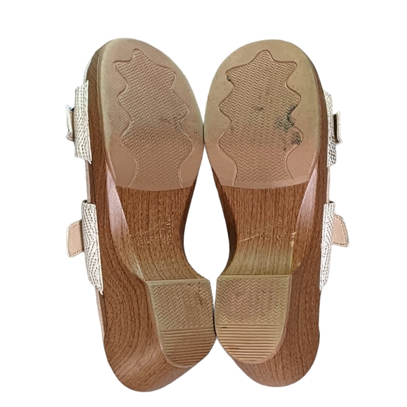 Dansko Sophie platform slip on adjustable buckle open toad wedge size 41/10.5-11 - Picture 6 of 11